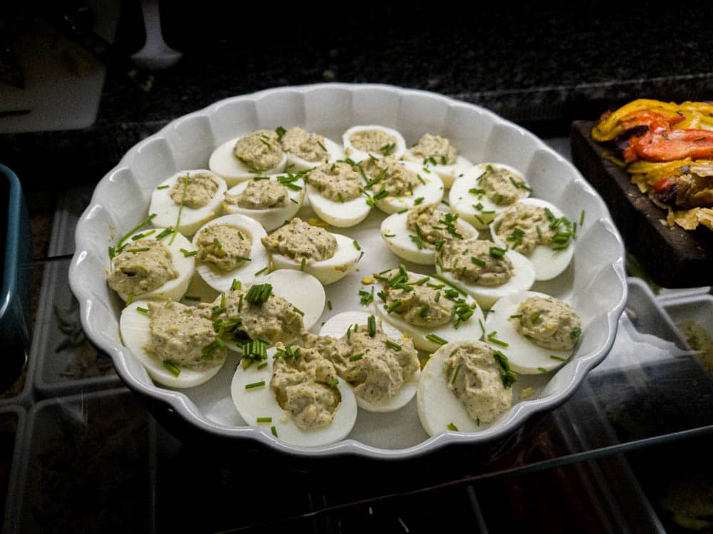 Didn't get to try these Deviled eggs, but they sure look tasty