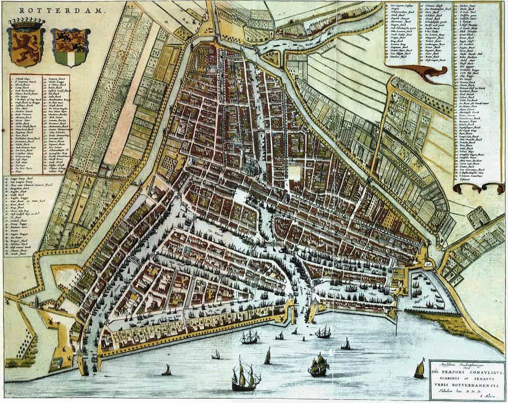 Map of Rotterdam from 1652 (Blaeu)