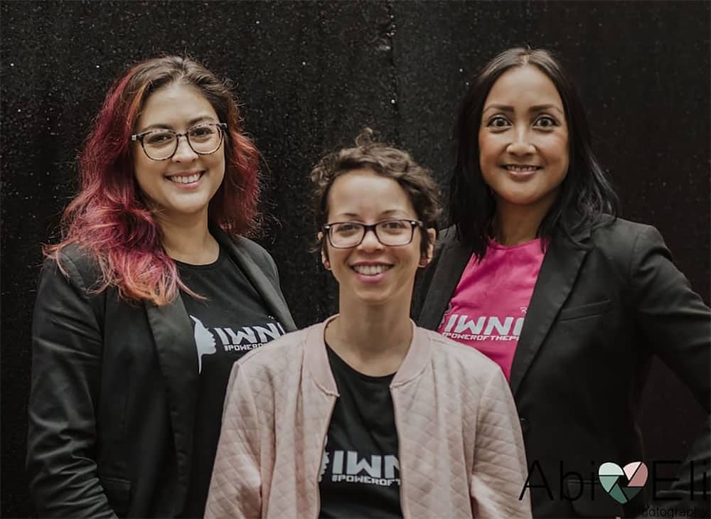 (left to right) IWNG co-founders Sterling Schuyler, Kristina Kay and Yustine Alvares