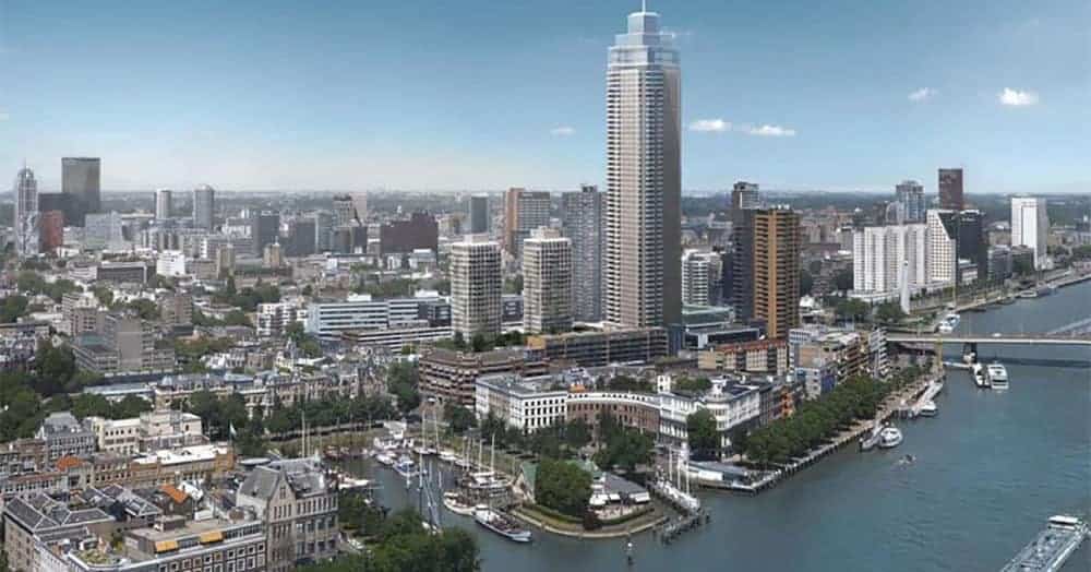 Construction begins on the Zalmhaven tower in Rotterdam