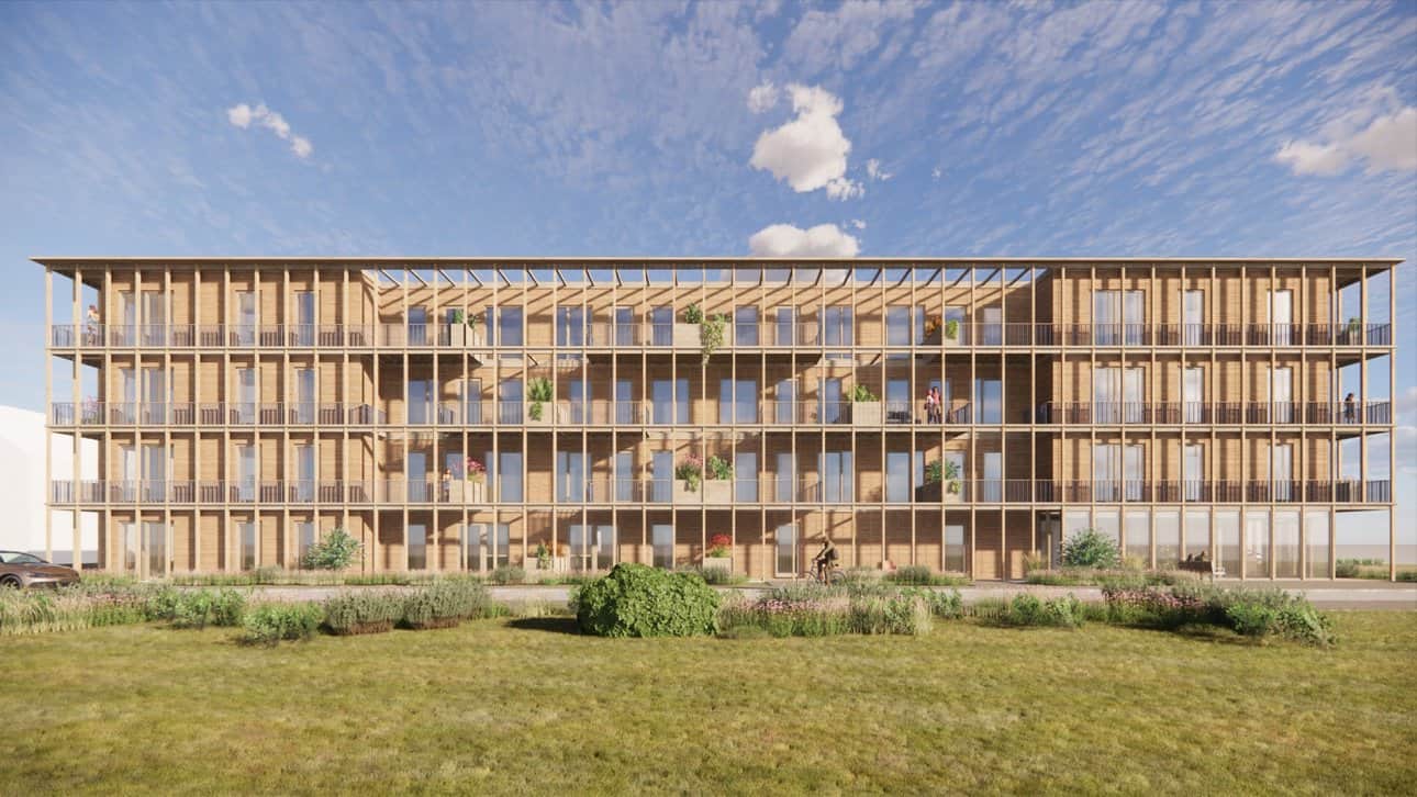 Urban development in Crooswijk with biobased wood construction