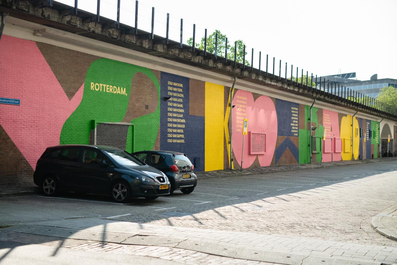 Rotterdam’s Hofbogen gets new mural in tribute to Volkskracht's centenary