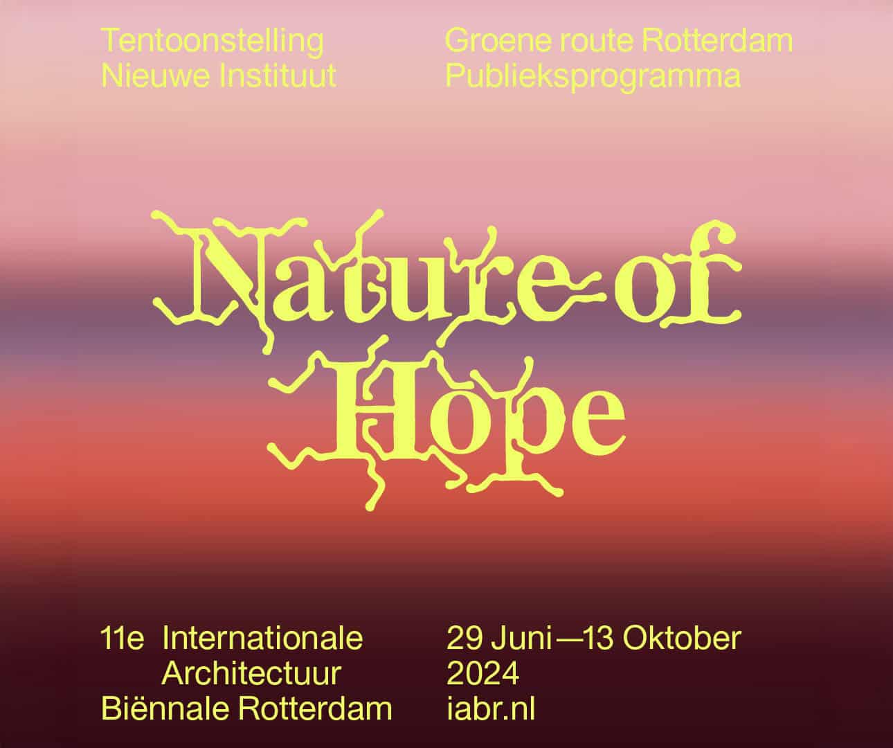 Explore 'Nature of Hope' at Het Nieuwe Instituut from June 29 to October 13, 2024, showcasing innovative ecological architecture and sustainable design practices.