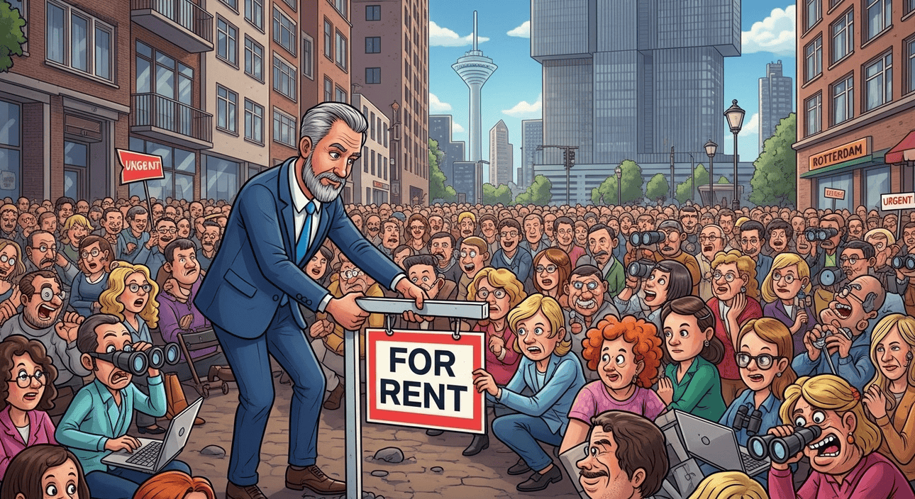 Mid-range rental homes in Rotterdam now vanish in just six days, with over 450 applicants per listing. Availability is down, competition up.