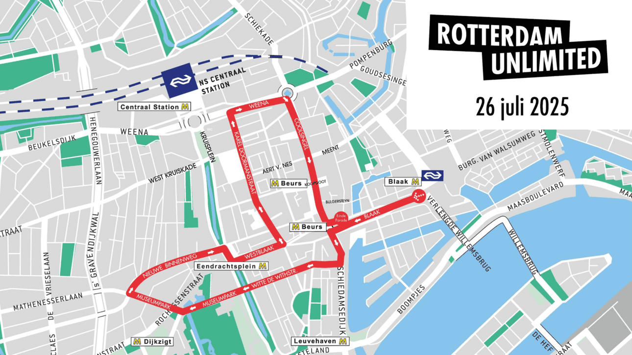 Rotterdam Unlimited Summer Carnival route