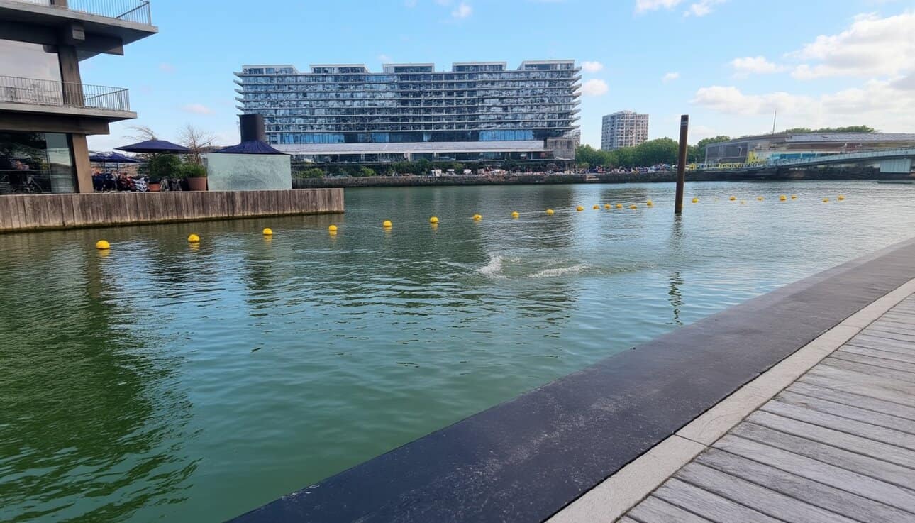 Illustration of swimming at Rijnhaven Rotterdam