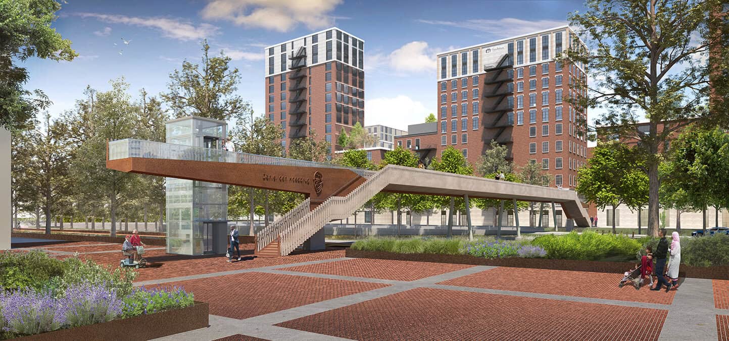 Work has started on the Daniel den Hoedbrug, linking Erasmus MC with Familiehuis Daniel den Hoed and providing a safer pedestrian route in Rotterdam.