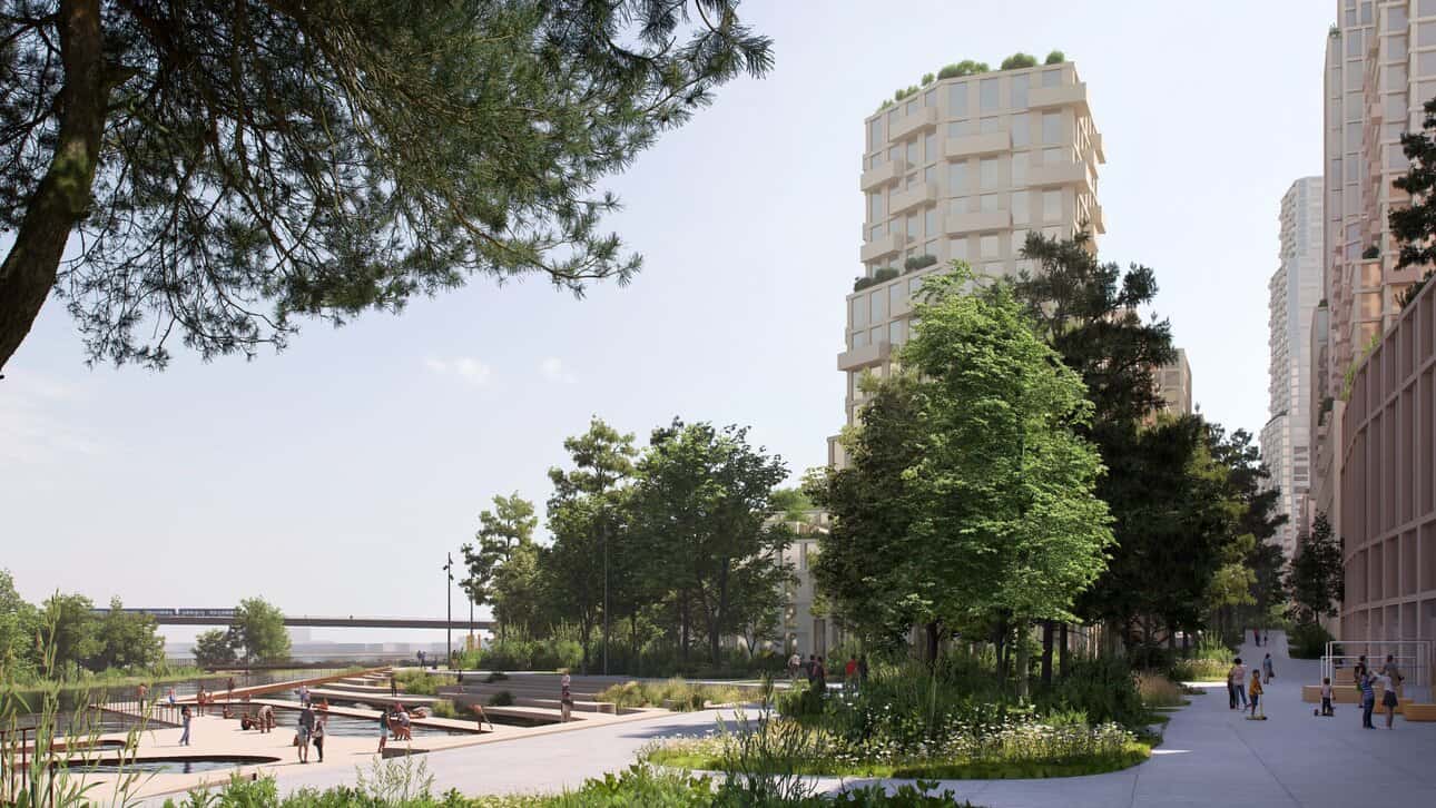 Artist’s impression: Waterkant square and access route