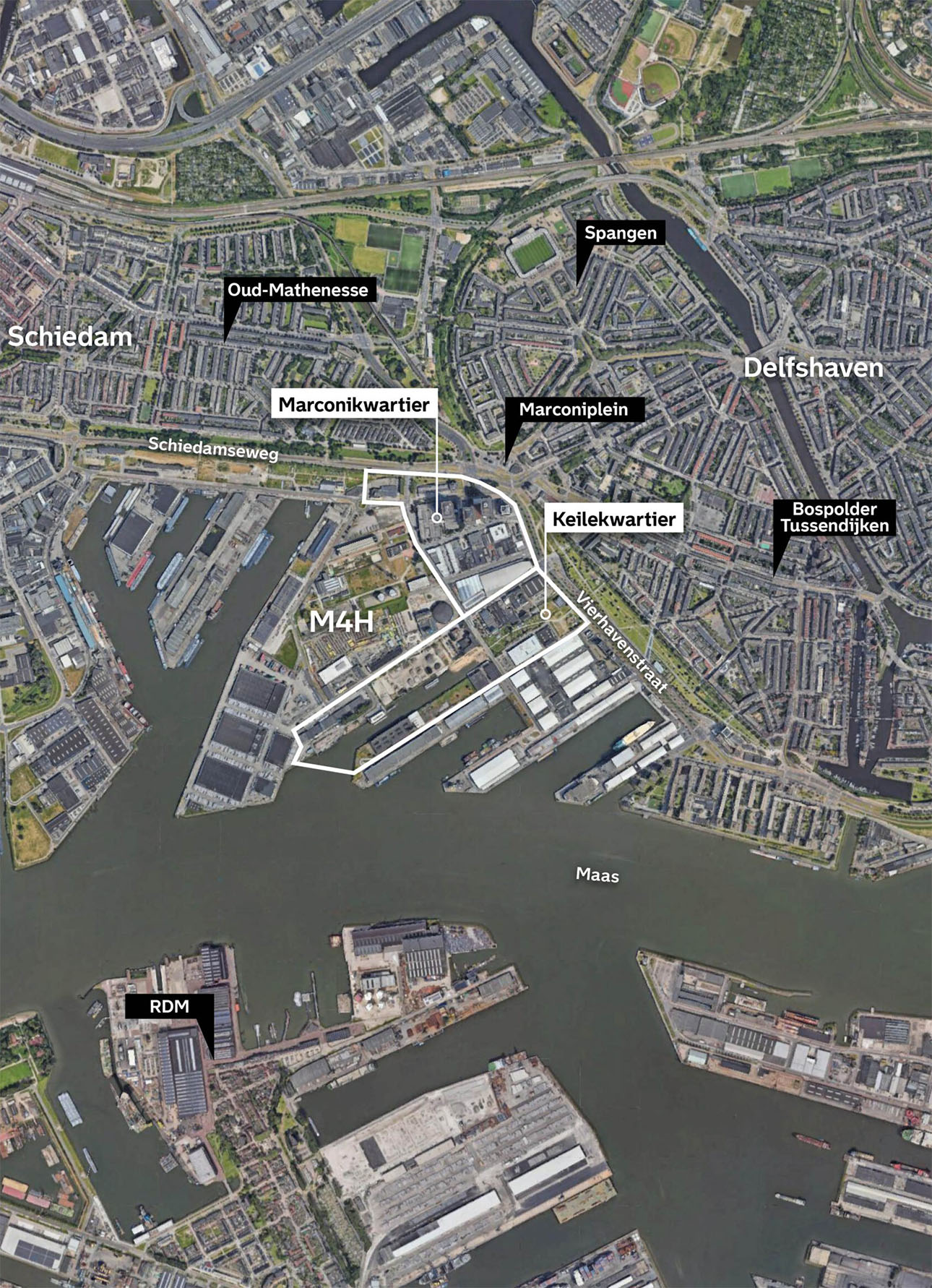 Rotterdam has approved a new plan for Keilekwartier in M4H, aiming for 1,200–1,700 homes long term while keeping space for creative makers and workshops.