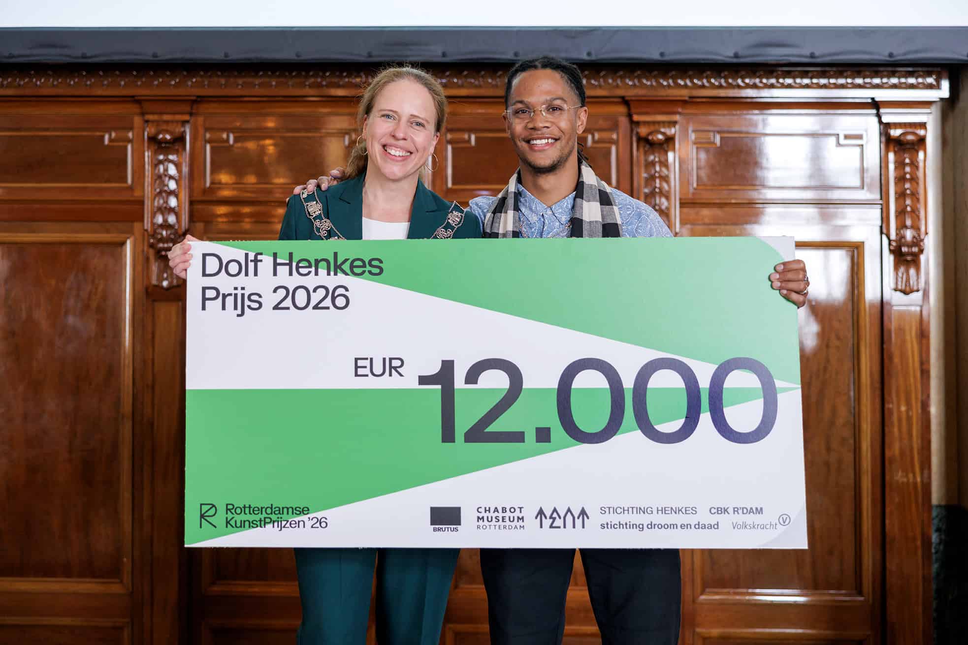 Jaasír Linger wins Dolf Henkes Prize. Photo: Aad Hoogendoorn