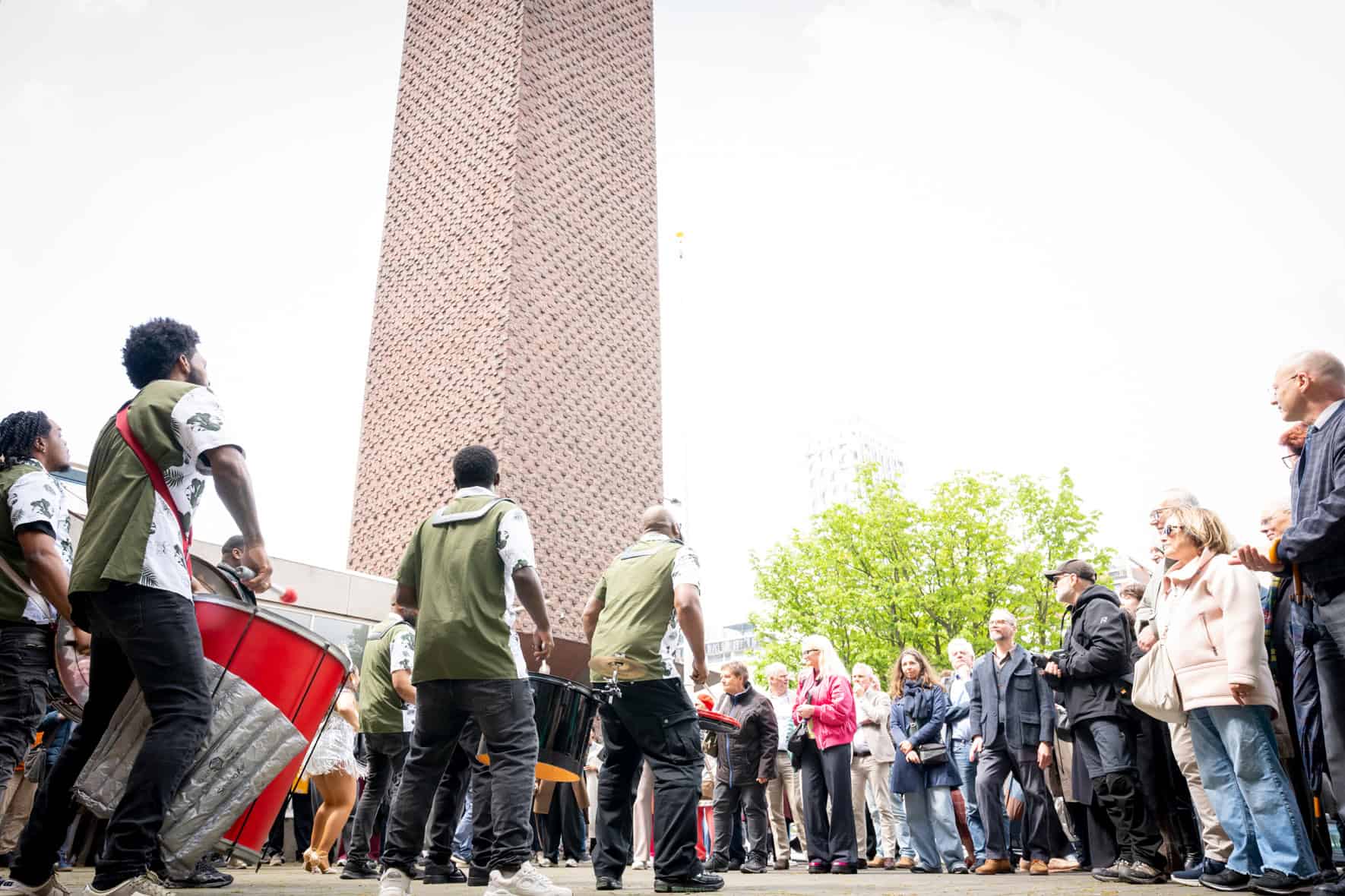 The festive afternoon included music by the SLR Brassband of Rotterdam’s Summer Carnival, linking the moment to the city’s living and diverse heritage. Photo: Lotte Stekelenburg