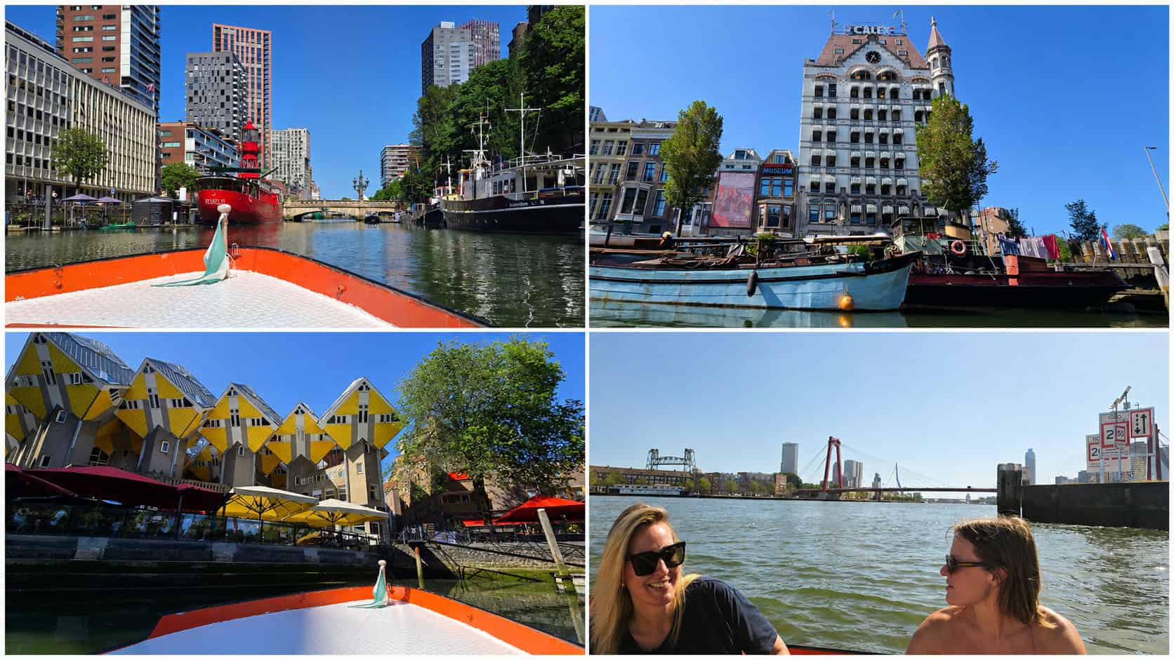 The Maritime Museum's boat tour route moved through Leuvehaven and towards Oude Haven, passing Rotterdam icons such as the Witte Huis, Europe’s first skyscraper, and the Cube Houses along the way.