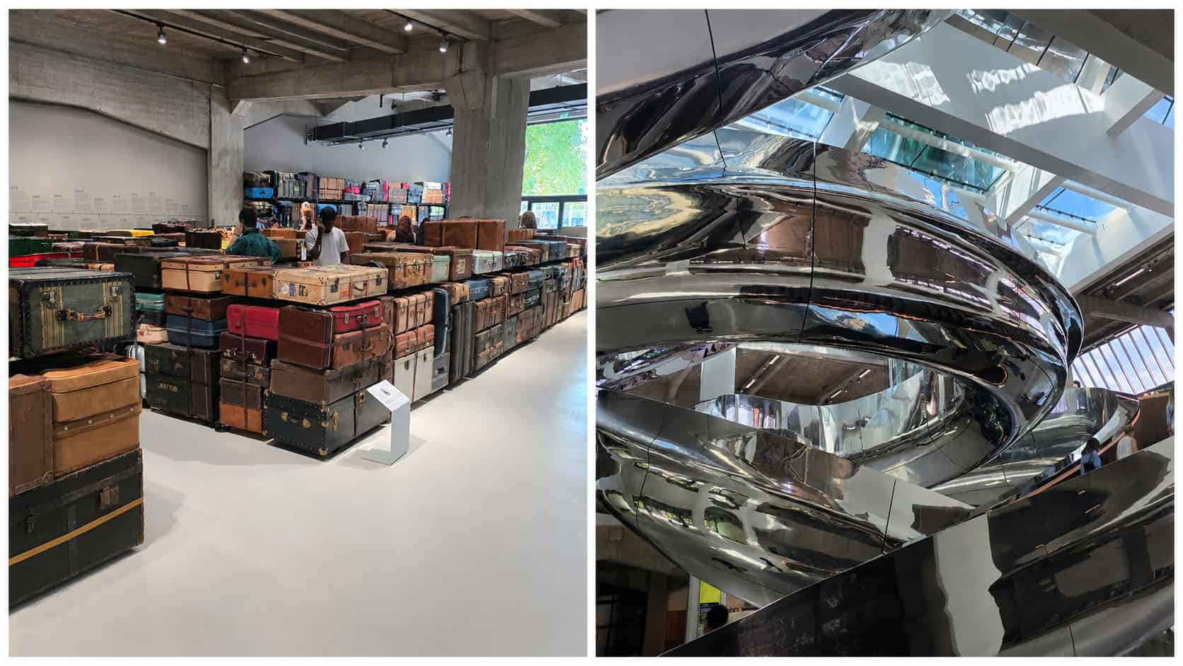 The Suitcase Labyrinth and Tornado staircase at Fenix turn migration into something you can walk through, climb, pause inside and view from above.