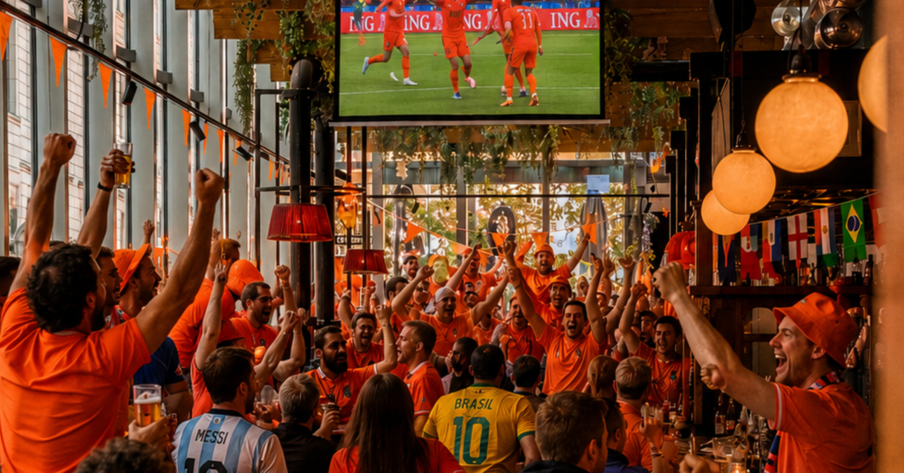 Villa Kakelbont will show every World Cup match within opening hours from 11 June, with big screens, sound, pools and free entry.