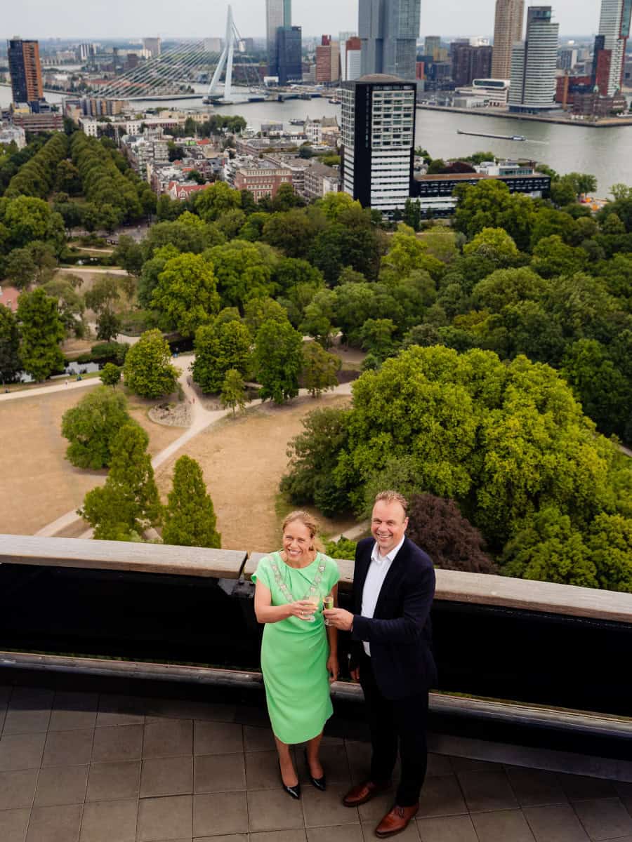 Mayor Carola Schouten has officially reopened the Euromast following an extensive renovation of the tower and its renewed brasserie.