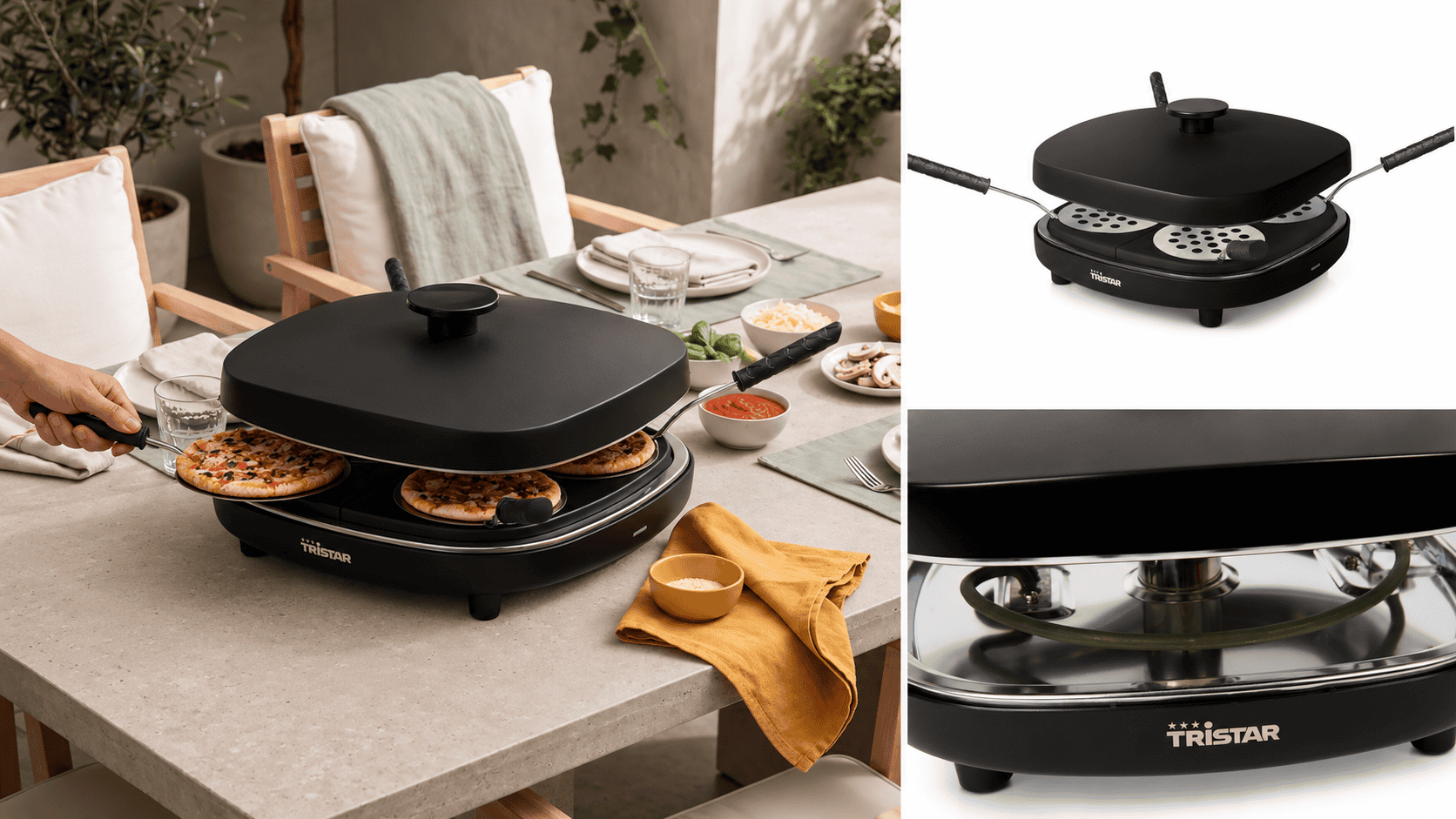 Tristar mini pizza oven for four