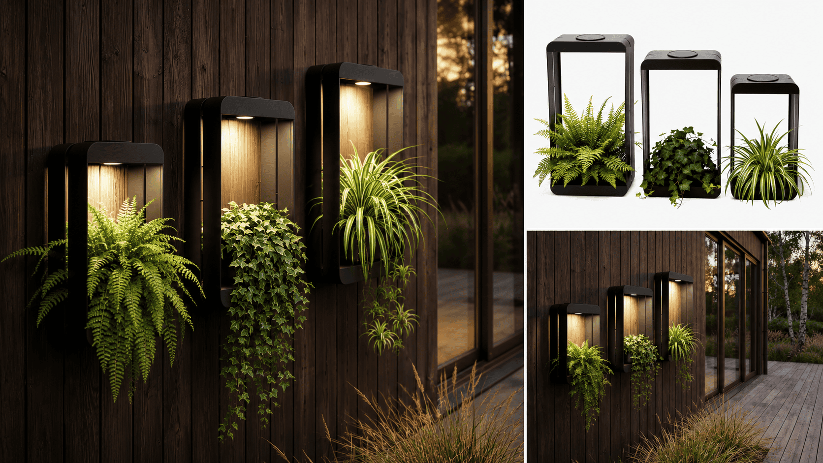 Solar wall planters