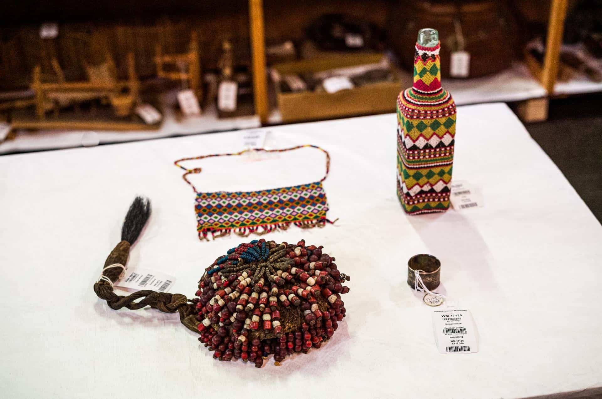 Objects in the Wereldmuseum museum depot. Photo: Boudewijn Bollmann