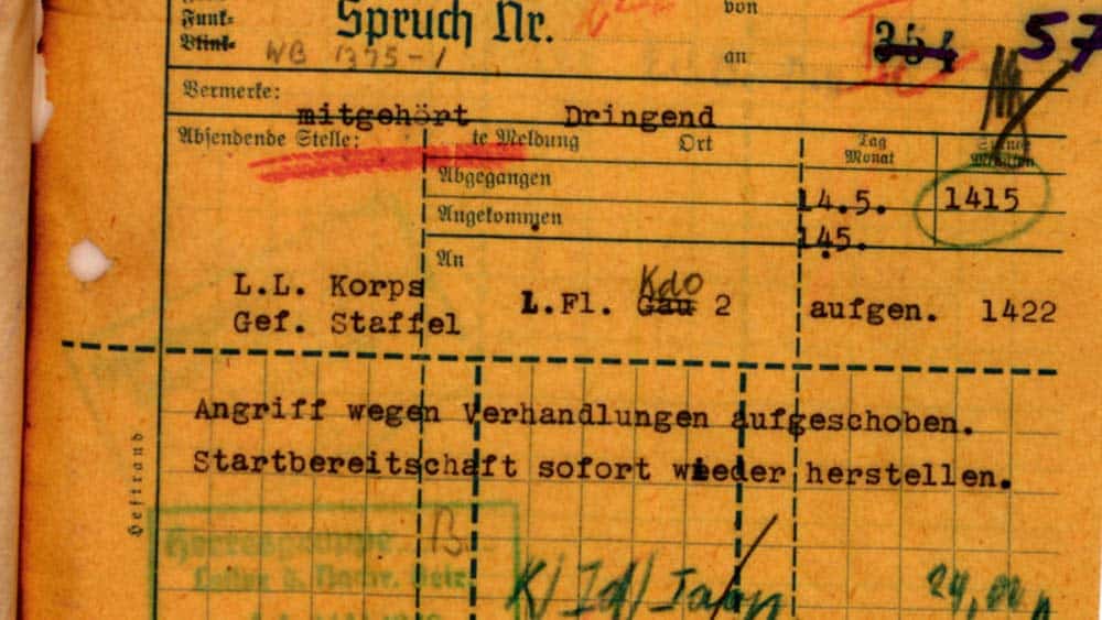 German telegram 📷 Stadsarchief Rotterdam