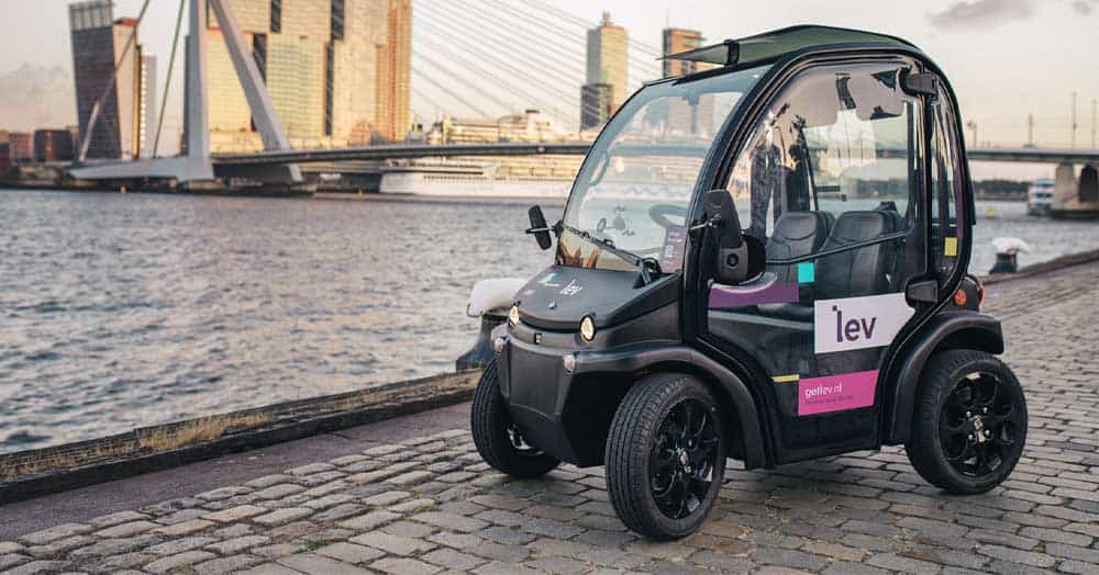 Lev electric vehicle sharing in Rotterdam