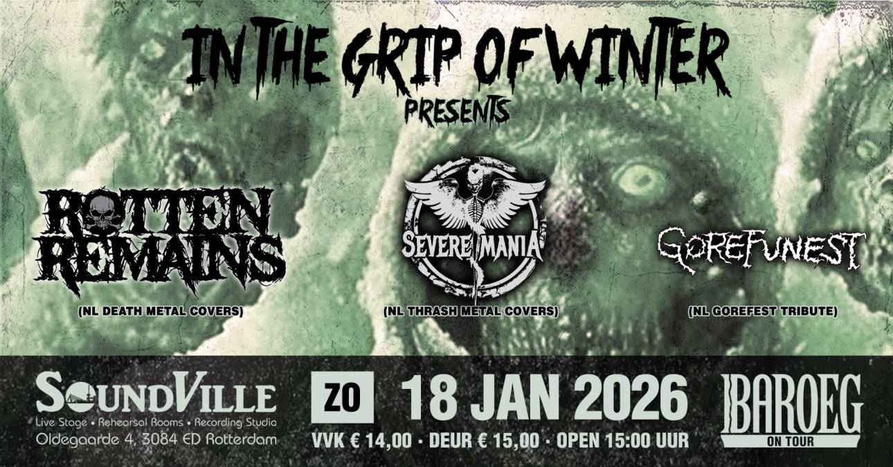 In the grip of winter: Gorefunest + Rotten Remains + Severe Mania